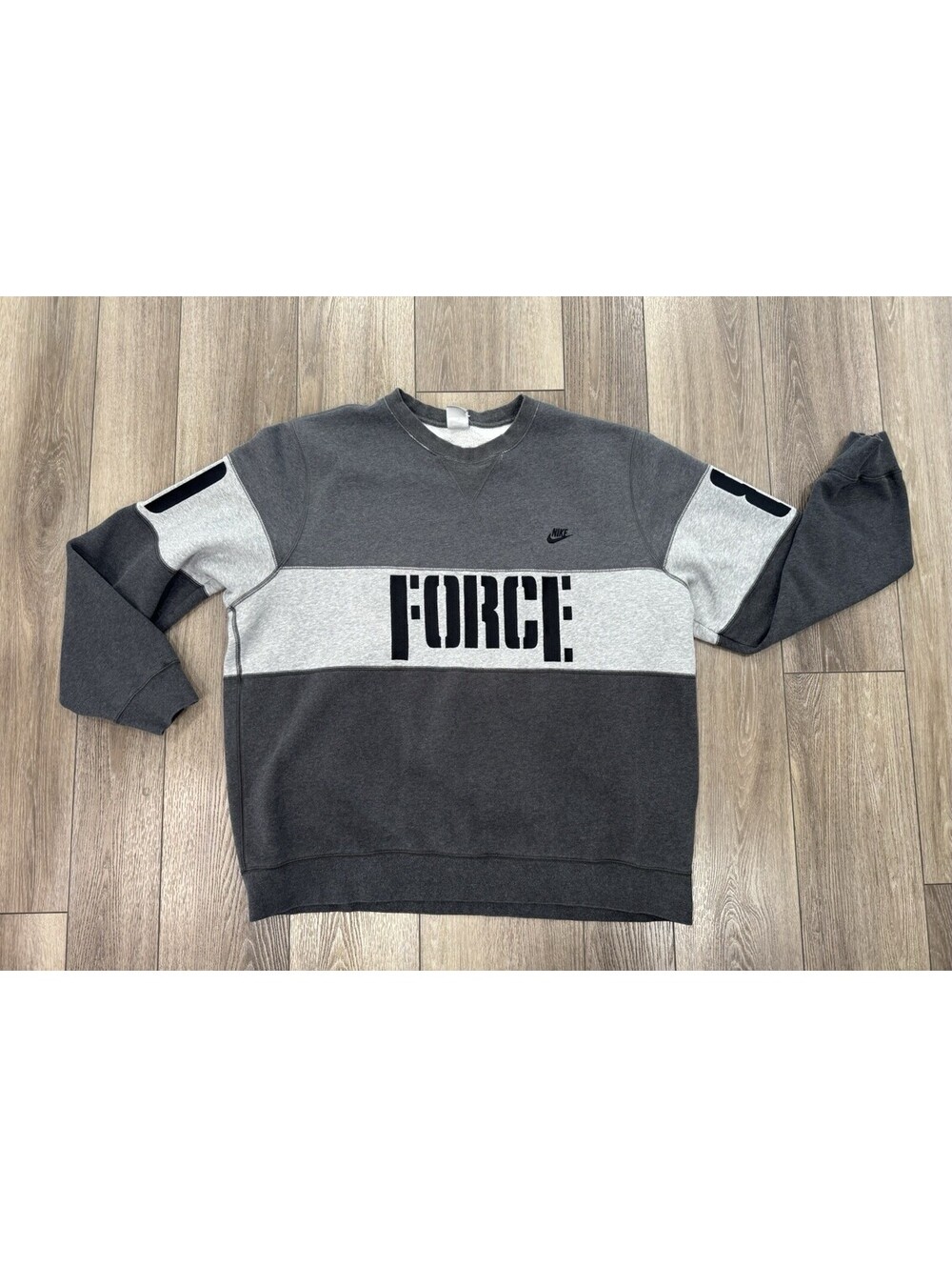 Y2K Nike Force Logo Baggy Sweatshirt Gray Men’s Size Xxl